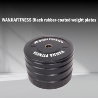 Chaque salle de sport sérieuse doit avoir un ensemble de plaques de bumper noires en caoutchouc haute densité pour haltères olympiques, idéal pour les studios de fitness.