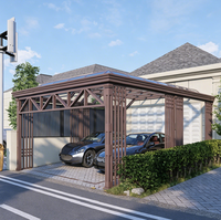Abri de voiture robuste en aluminium à toit arqué, taille personnalisée pour les développeurs, utilisation extérieure pour le stationnement, structure robuste