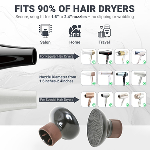Difusor de Cabelo Universal CHAOBA, Acessório Adaptável para Secador de Cabelo, Bicos de Secador com Diâmetro de 1.6 a 2.4 Polegadas - Product Image 5