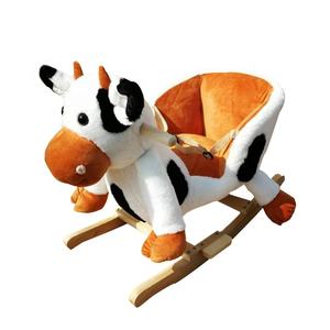 Chaise à <span class=keywords><strong>bascule</strong></span> en peluche de <span class=keywords><strong>vache</strong></span> pour bébé, à roulettes, berceau pour bébés, musique, vente en gros, collection - Product Image 1