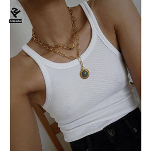 Top Corto de Mujer, Estilo Halter, con Estampado Personalizado, Camisola sin Mangas, Tallas XS-3XL, Ropa Y2K - Product Image 2