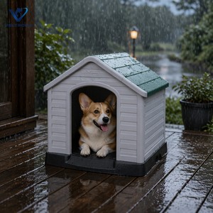 Caseta <span class=keywords><strong>para</strong></span> <span class=keywords><strong>Perros</strong></span> <span class=keywords><strong>de</strong></span> Plástico Resistente a la Intemperie, con Puerta <span class=keywords><strong>de</strong></span> Ventilación, <span class=keywords><strong>para</strong></span> Exteriores - Product Image 3