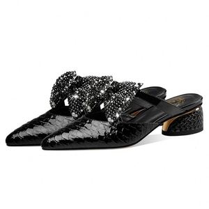 Chaussures d'été YZ 2026 à talon épais et bout fermé pour <span class=keywords><strong>femme</strong></span>, mules à talon haut pour mamans d'âge moyen et âgées - Product Image 1