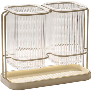 <b>Kitchen</b> Cutlery Holder Drainer Chopsticks Rack Household Storage Desktop Organizer With Bear Design - Product Image 5