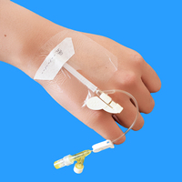 Pansement transparent pour fixation de canule IV / Pansement jetable pour fixation de canule IV avec porte-veine en U