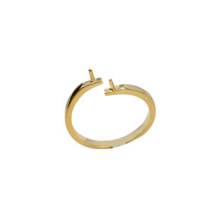 Anillo de Plata S925 con Doble Perla para Mujer, Abierto, Simple, para Joyería DIY, Accesorios de Perlas, Bandeja Vacía, Producto Semiterminado - Product Image 5