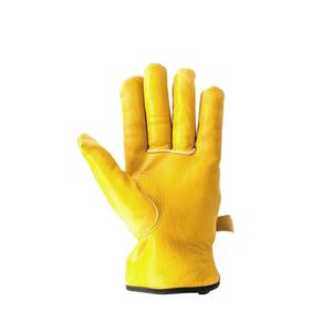 Gants de travail en cuir personnalisables en gros, directement de l'usine, pour la sécurité industrielle, le soudage et la conduite, avec doublure intégrale en coton et aramide - Product Image 3