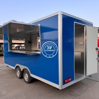 Promotion Camion de restauration mobile standard européen pour café, hot-dogs et nourriture de rue avec plan de travail en acier inoxydable