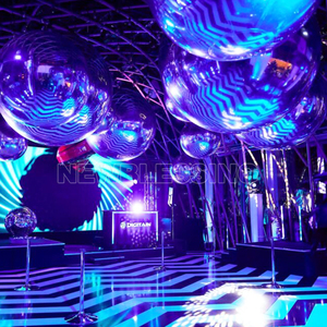 Party Event Decorative Custom Large Pvc Inflatable Mirror Sphere Silver Ball for Decoration Mirrior Ball Sphere <b>Customized</b> Event - Product Image 4
