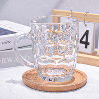 Verre à boire avec poignée, design personnalisé, logo couleur, bière, vin, jus, lait, whisky, bar, fête, mariage, maison