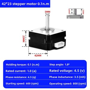 มอเตอร์สเต็ปเปอร์ไฮบริด NEMA 17 23 34 แบบ 2 เฟส 4 สาย มอเตอร์ไฟฟ้าสำหรับเครื่องพิมพ์ 3 มิติ เครื่อง CNC และชิ้นส่วนหุ่นยนต์ - Product Image 6