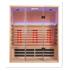 Nhà Máy Giá Hemlock 2 Người Hồng Ngoại Trong Nhà Tắm Hơi Khô Điều Trị Phòng Tắm Hơi Với Sao Đèn Cho Bán - Product Image 2