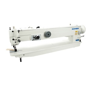 Máquina de coser Zuoyi de brazo largo, material grueso, doble sincronización, puntada en espiga, cama plana, puntada zigzag, semiautomática para textiles - Product Image 3