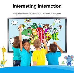 40 điểm màn hình cảm ứng 55 inch kỹ thuật số tương tác màn hình phẳng <span class=keywords><strong>LCD</strong></span> hiển thị thông minh Bảng trắng cho giảng dạy với đứng - Product Image 4