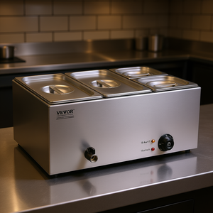 Vevor Bain-marie électrique commercial 16,4 Qt à 4 bacs, chauffe-plats de comptoir, équipement de maintien au chaud - Product Image 2