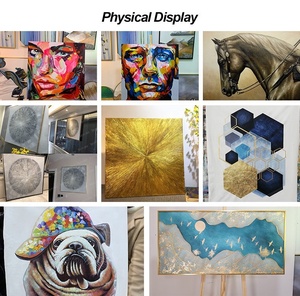 <span class=keywords><strong>Pintura</strong></span> al Óleo de <span class=keywords><strong>Paisaje</strong></span> <span class=keywords><strong>Rural</strong></span> con Barco, Pintada a Mano sobre Lienzo, 50% Hecha a Mano, Arte de Pared para Sala de Estar - Product Image 4