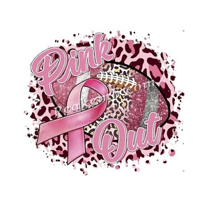 Prêt à expédier – Vinyle thermocollant rose pour vêtements, motif football, design personnalisé, impression directe sur <span class=keywords><strong>film</strong></span>, pour la lutte contre le cancer du sein - Product Image 1