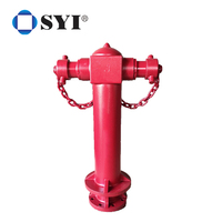 Système d'hydrant à colonne en fonte ductile britannique SYI BS750 PN16, sorties DN100, joint à douille 65, certifié ISO9001