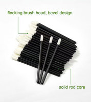 Kit d'outils de maquillage jetables 5 pièces : Éponge douce et élastique, Pinceau à paupières, Pinceau à gloss, Brosse à cils, Accessoire
