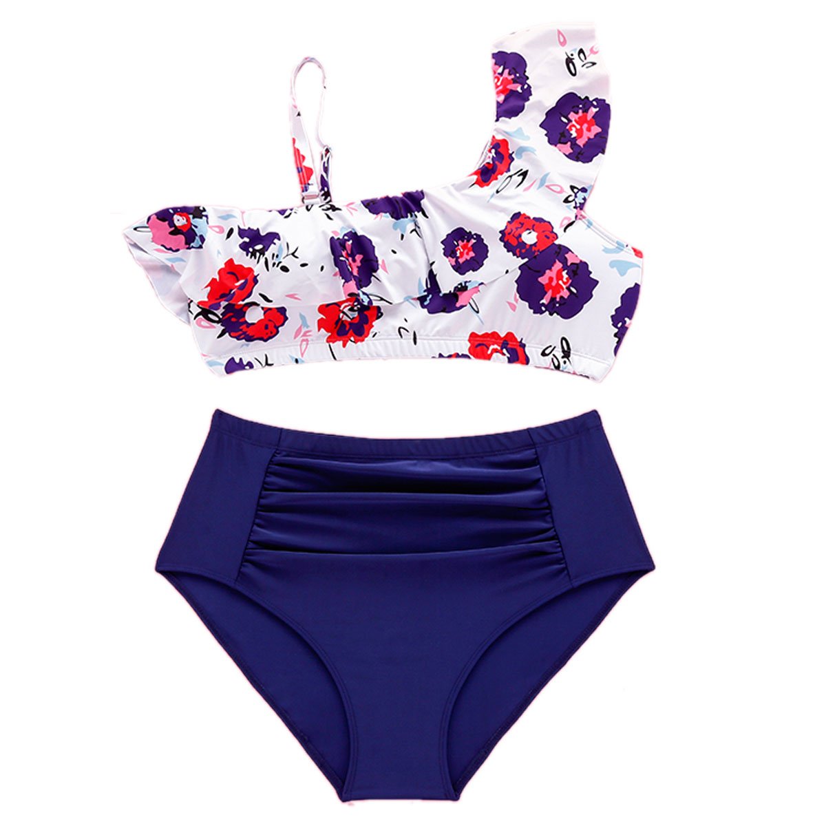 2021 Hot Sale one shoulder Plus size printed bikini sexy bikini