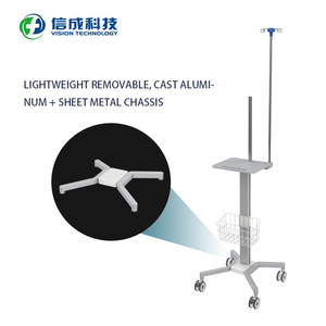 Carro médico portátil de estilo industrial para <span class=keywords><strong>Hospital</strong></span>, bomba de infusión, varilla de inyección, carrito de cánula nasal de Metal entregado en fábrica - Product Image 4