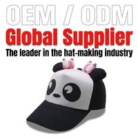 Gorra de Béisbol Infantil de 5 Paneles con Logotipo Personalizado OEM, Gorra de Algodón Bordada, Resistente al Viento, Casual, Unisex, con Orejas de Panda