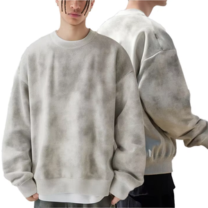 Boxy Phù Hợp Với Quá Khổ Crewneck Áo Thun Áo Len Nặng Trọng Lượng Bông Lông Cừu In Kỹ Thuật Số Biểu Tượng Tùy Chỉnh Phía Trước Mùa Thu Người Đàn Ông - Product Image 1