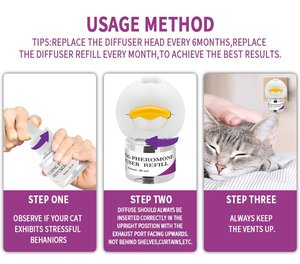 Diffuseur apaisant pour chats OEM ODM personnalisé – Arrête les morsures, les griffures, les cachettes et les combats – Améliore le sommeil – Réduit le stress – Large couverture - Product Image 2