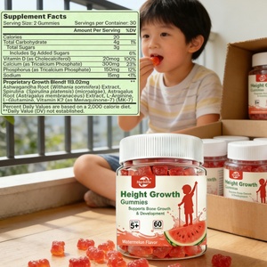 Factory OEM Teenagers & 5+ Kids Children 60 Pieces Capsule Tablet Watermelon Teddy <b>Bear</b> Candy Supplement Height Growth Gummies - Product Image 2