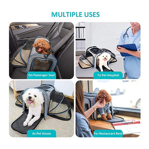 ZMaker-transportador de viaje para mascotas, accesorio extensible de 4 lados con almohadilla polar para gatos, certificado por la línea aérea - Product Image 5