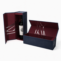 Boîte cadeau magnétique pliable personnalisée avec logo, emballage en carton plat avec insert pour rhum, whisky, liqueur, cadeau de Noël
