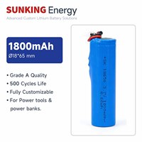 SUNKING SK 18650 Baterai Lithium Isi Ulang 3.7V 1800mAh 6.66Wh 500-Cycle untuk Sikat Gigi Elektrik Perawatan Pribadi