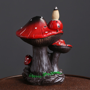 Ceramics <b>Backflow</b> Incense <b>Burner</b> Home Decor Creative Mushroom Style European Mountain Flowing Water Sandalwood - Product Image 2