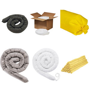 Absorbant de déversement d'huile pour le confinement de produits chimiques d'écumoire industrielle pour contrôler la fuite d'eau universelle 76Cm X 12M chaussette jaune - Product Image 1