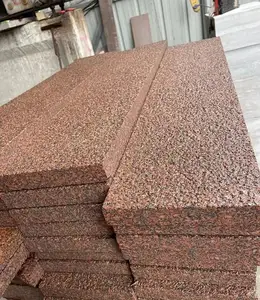 Granit kırmızı renk özelleştirilmiş gri granit yer karosu cilalı granit