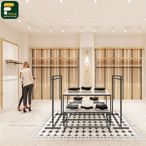 Étagère de présentation de vêtements de style luxueux, comptoir de vêtements, armoire à vêtements, meuble en verre - Product Image 1