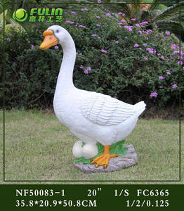 20 inch levensgrote groothandel op maat gemaakte hars ambachtelijke tuin buiten decoratie veranda gans beeldje standbeeld - Product Image 4