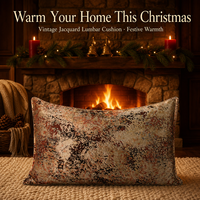 Housse de coussin lombaire personnalisée en jacquard vintage de Noël, motif persan ancien, velours de luxe, fabrication directe OEM