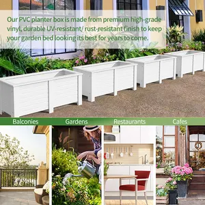 High Quality Customized Size Outdoor Indoor PVC Planter Flower Box