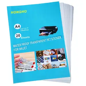 Fábrica direta impermeável translúcido A4 e A3 PET adesivo papel barato Inkjet Photo Paper para impressão de fotos
