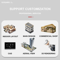 Diseño de Casa Contenedor Exterior de Panel Sándwich de Acero Personalizado YT Professional, Dibujo de Plano 3D CAD, Edificio de Oficinas Panorámico