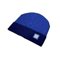 Topi Beanie Pola Geometris Musim Dingin untuk Pria Wanita, Rajutan Lembut dan Elastis dengan Manset, untuk Olahraga Luar Ruangan dan Penggunaan Sehari-hari di Cuaca Dingin