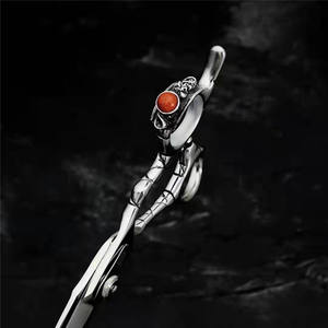 Tijeras de Peluquería Personalizables de 6 Pulgadas, Tijeras de Entresacar Planas de Acero Inoxidable 440C para Uso con Mano Derecha - Product Image 3