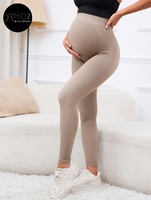 Leggings de maternité taille haute unis - Soutien précoce de la grossesse - Tissu doux comme du beurre - Vêtements de yoga décontractés - Sans couture - Quatre directions