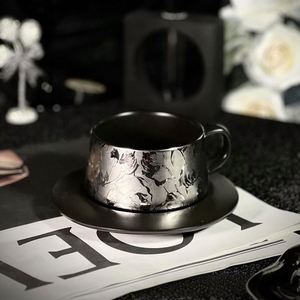 Ensemble de tasses à café en céramique vintage en gros avec soucoupes, en acier inoxydable, écologique, de luxe, minimaliste, idéal pour la maison, le bureau ou le café - Product Image 5