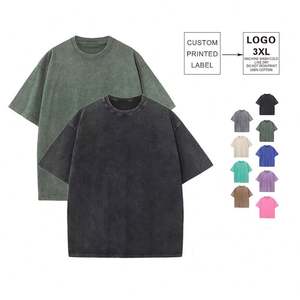 เสื้อยืดสำหรับผู้ชายเสื้อยืดวินเทจทรงหลวมผ้าฝ้าย100% สำหรับผู้ชายเสื้อยืดโอเวอร์ไซซ์แบบกำหนดโลโก้ได้ตามต้องการ - Product Image 1