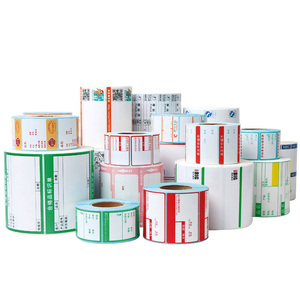 Étiquette autocollante thermique de taille de couleur personnalisée 80*50mm 100*150mm 4 '* 6' rouleau de papier d'étiquette thermique directe d'approvisionnement d'usine - Product Image 3