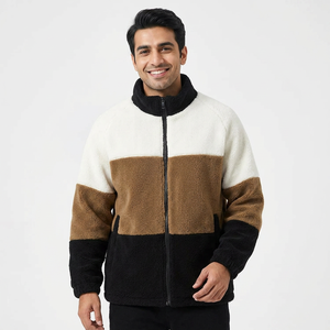Veste en sherpa à fermeture éclair chaude personnalisée de haute qualité, veste en polaire d'hiver personnalisée en polyester pour hommes - Product Image 1