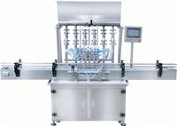 Machine de remplissage en ligne 4 buses machine de remplissage automatique Remplisseur de bouteilles de liquide de débordement pour shampooing gel de bain détergent liquide
