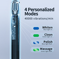 Brosse à dents électrique sonique rechargeable SEAGO OEM personnalisée, pas chère, 40 000 vibrations, IPX7, 4 modes, haute qualité